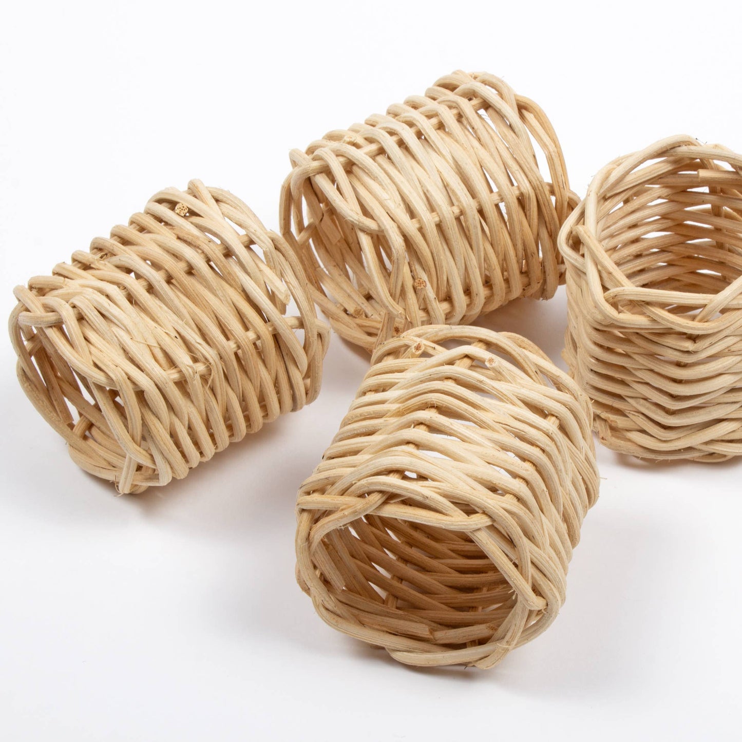 Natural Rattan Napkin Ring Set