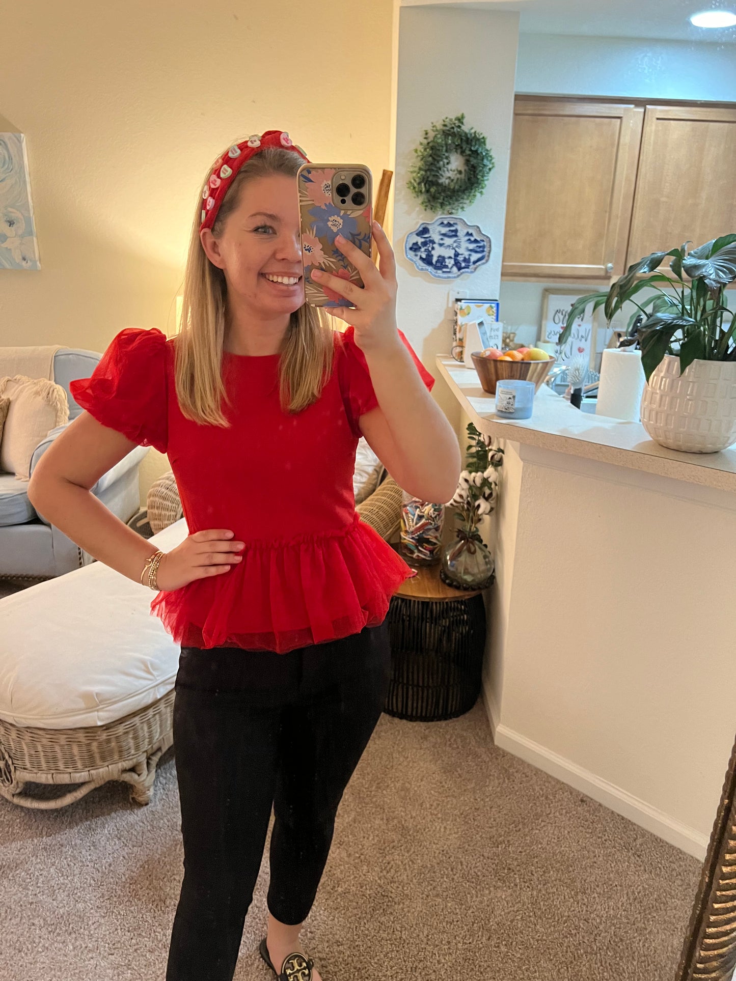 Red Hot Ruffles Top