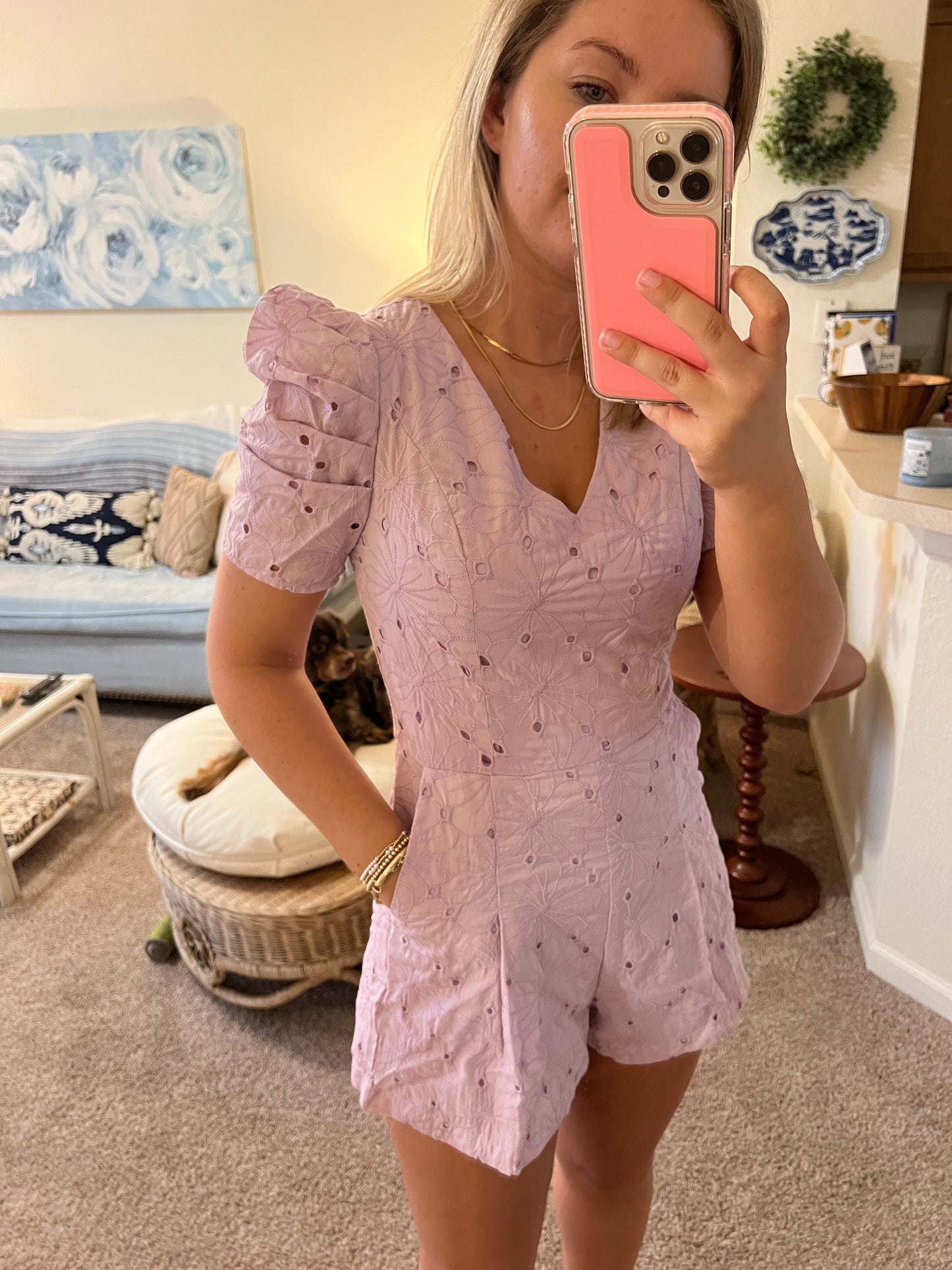 Lotta Lace Lavender Romper