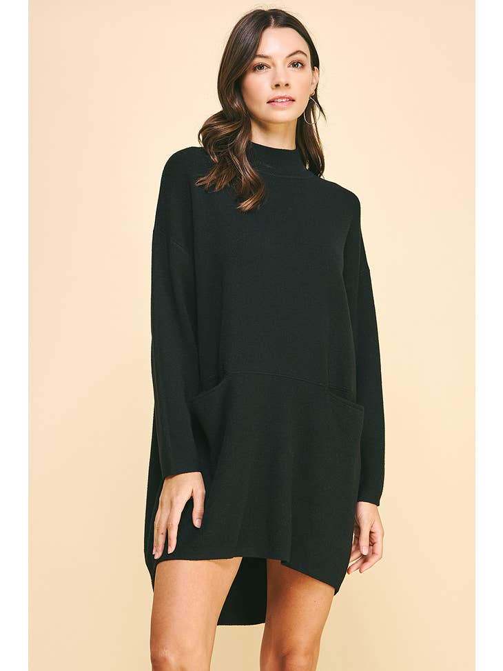 Mock Neck Sweater Mini Dress