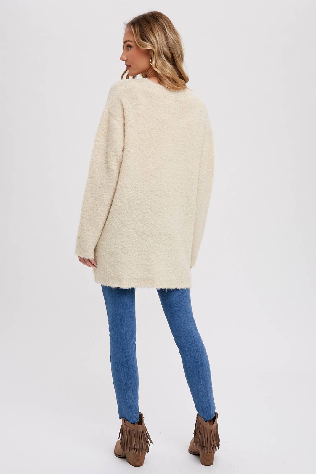 Oatmeal Boucle Cardigan