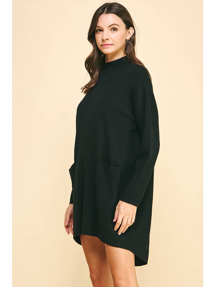 Mock Neck Sweater Mini Dress