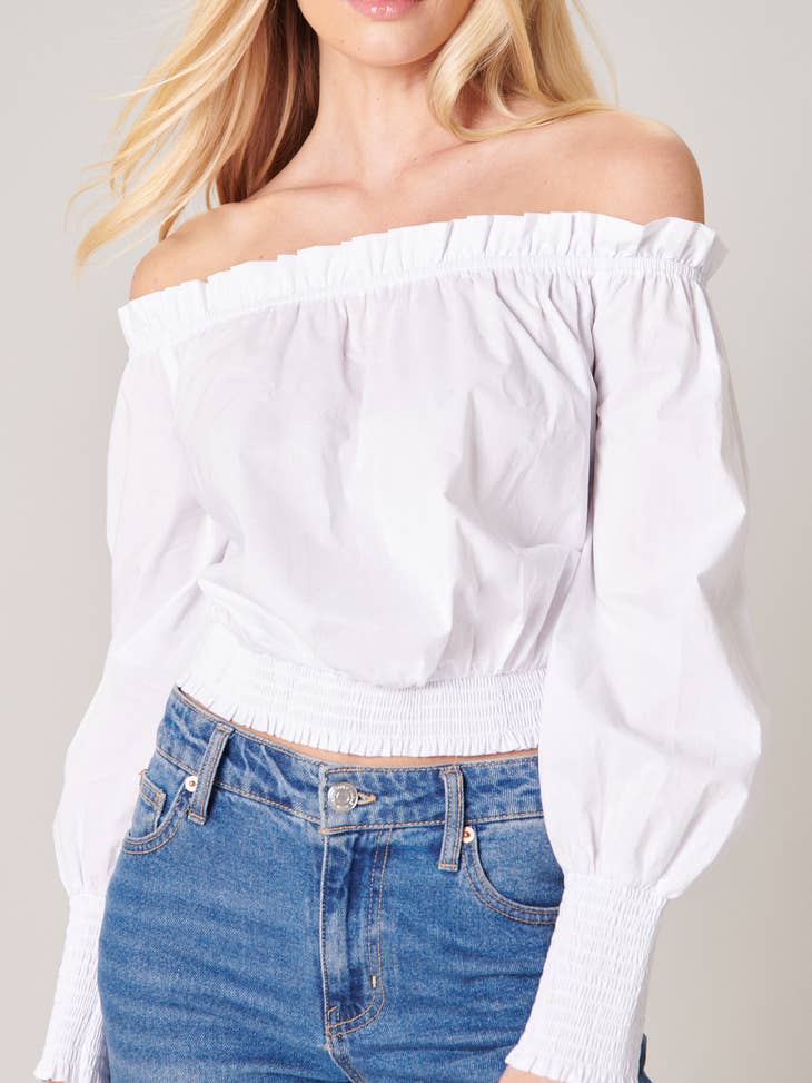 White Pop Crop Top