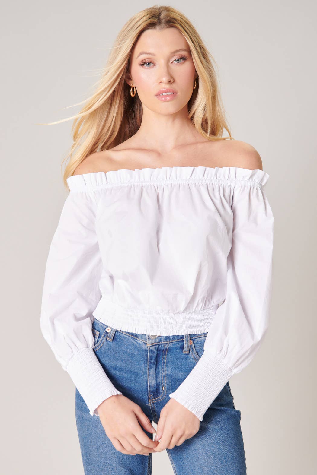 White Pop Crop Top