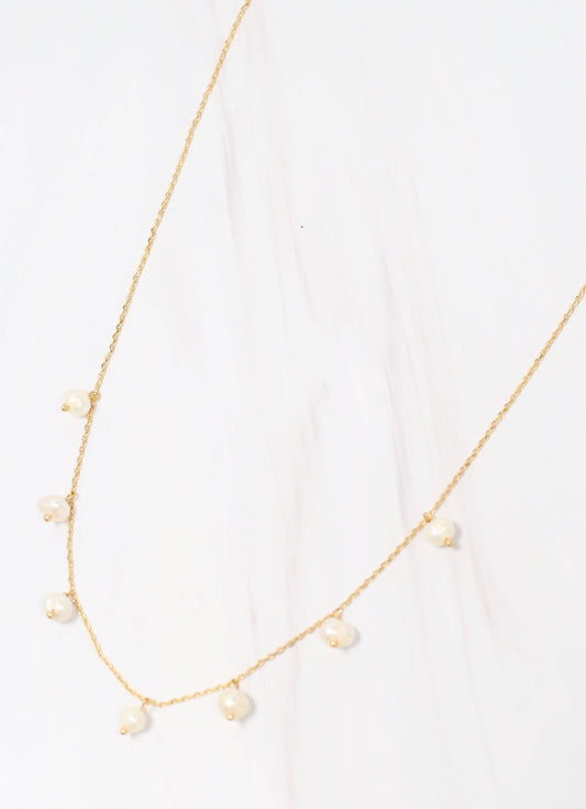 Polly Pearl Necklace GOLD