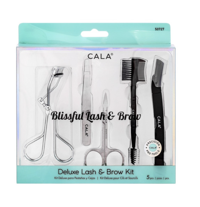 CALA Blissful Lash and Brow Deluxe 5 Piece Grooming Kit Set