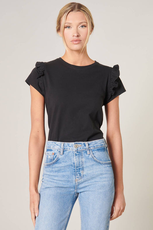 Love a Ruffle Cotton Knit Top