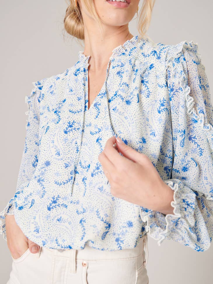 Blue Waves Blouse